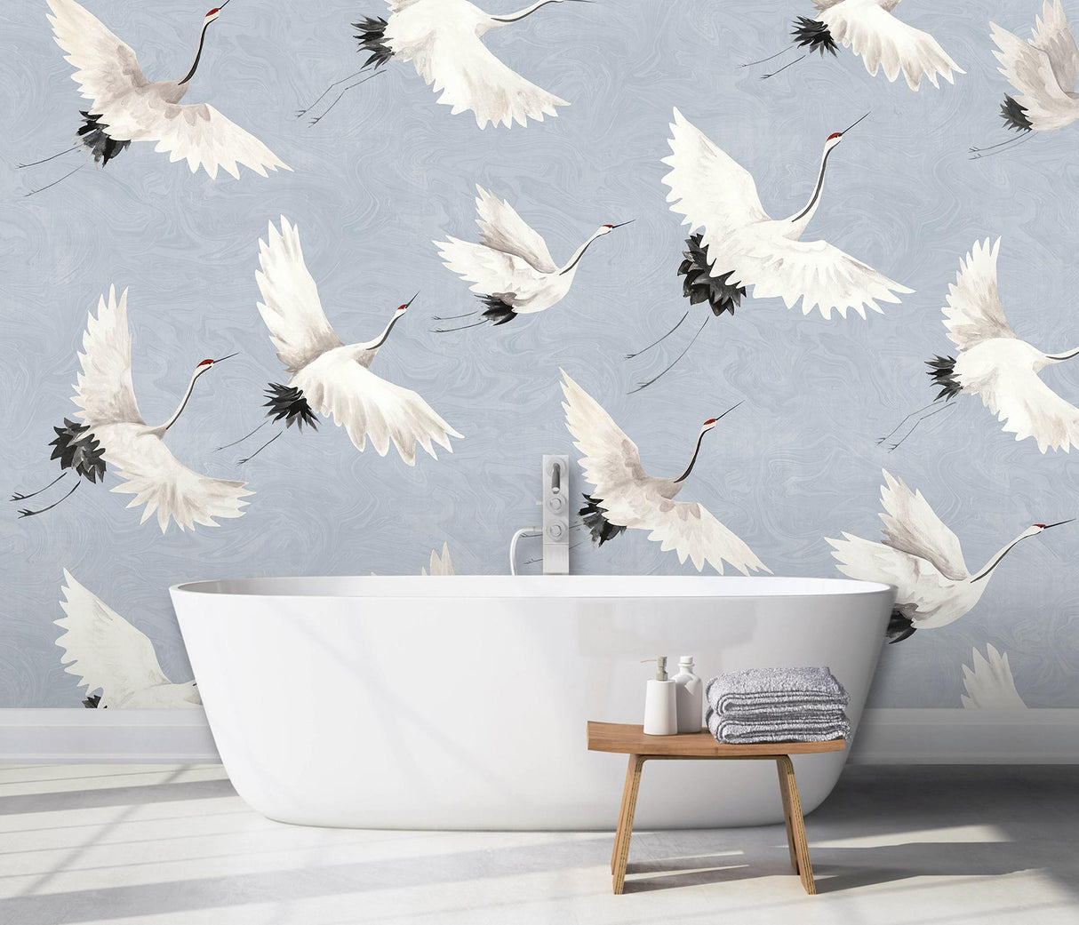 Brewster Home Fashions Katie Hunt X  None Birds Blues Wallpaper