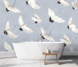 Brewster Home Fashions Katie Hunt X  None Birds Blues Wallpaper