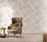 Brewster Home Fashions Marburg Marburg Leaves White Wallpaper
