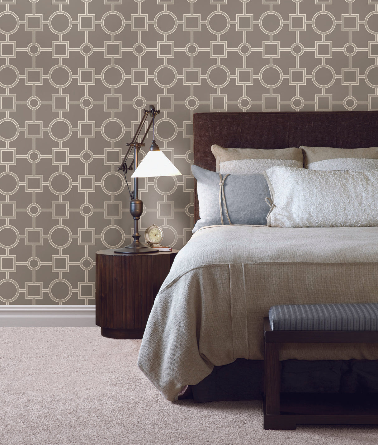 Brewster Home Fashions Brewster For Your Bath Iii 2704-21810 Taupe Wallpaper