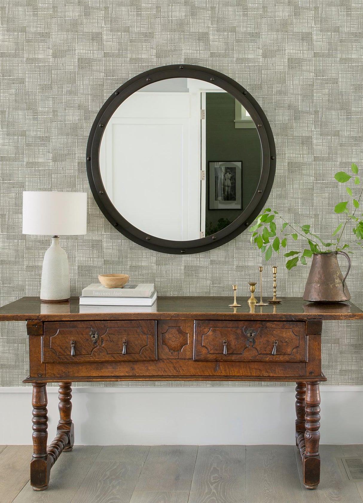 A-Street Prints Loom Abstract Taupe Wallpaper