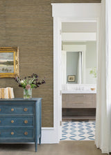 A-Street Prints Shuang Olive Handmade Grasscloth Wallpaper
