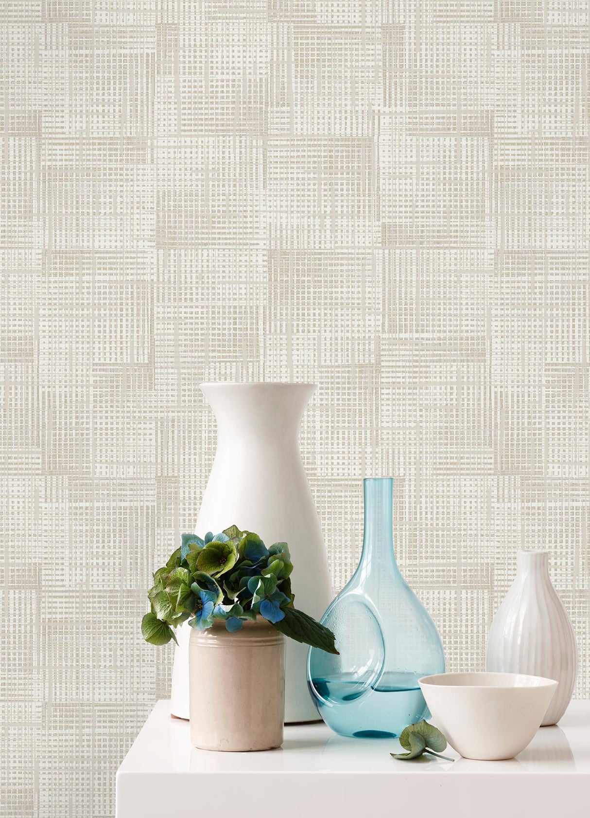 A-Street Prints Loom Abstract Cream Wallpaper