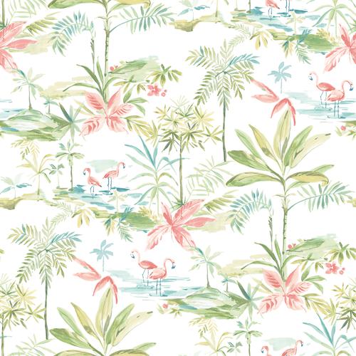 Brewster Home Fashions Chesapeake Seaside Living 3113-12071 Green Wallpaper