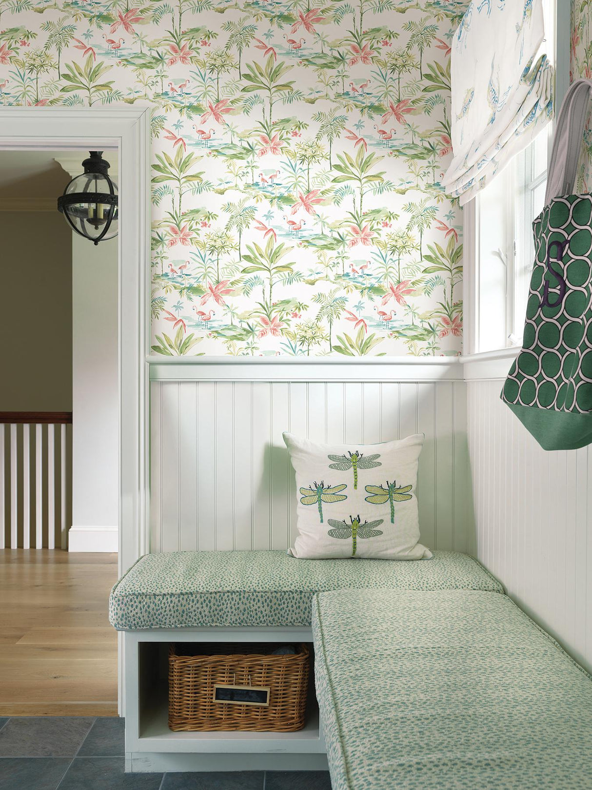 Brewster Home Fashions Chesapeake Seaside Living 3113-12071 Green Wallpaper