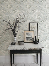 A-Street Prints This Old Hudson Vintage Blue Rose Damask Wallpaper