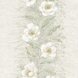 A-Street Prints Dutch Garland Timeless Grey Gardenia Stripe Wallpaper