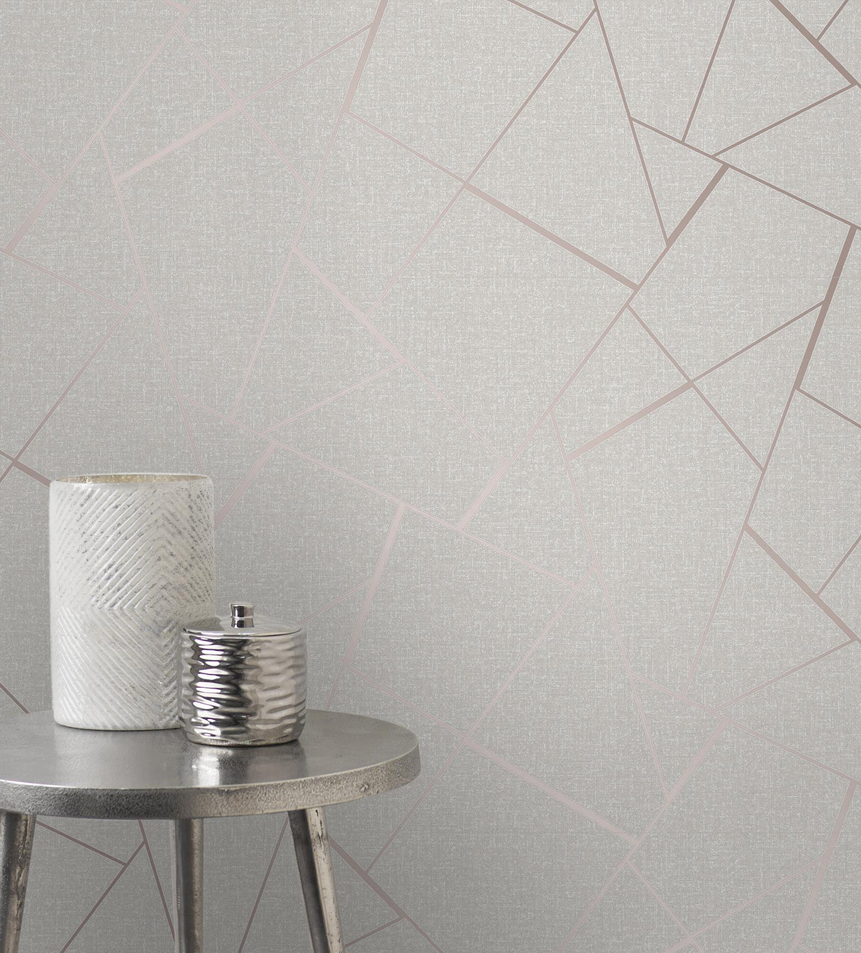 Brewster Home Fashions Fine Decor Medley Quartz Rose Gold Wallpaper