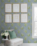 A-Street Prints Erin Gates Farmington Blue Heather Wallpaper