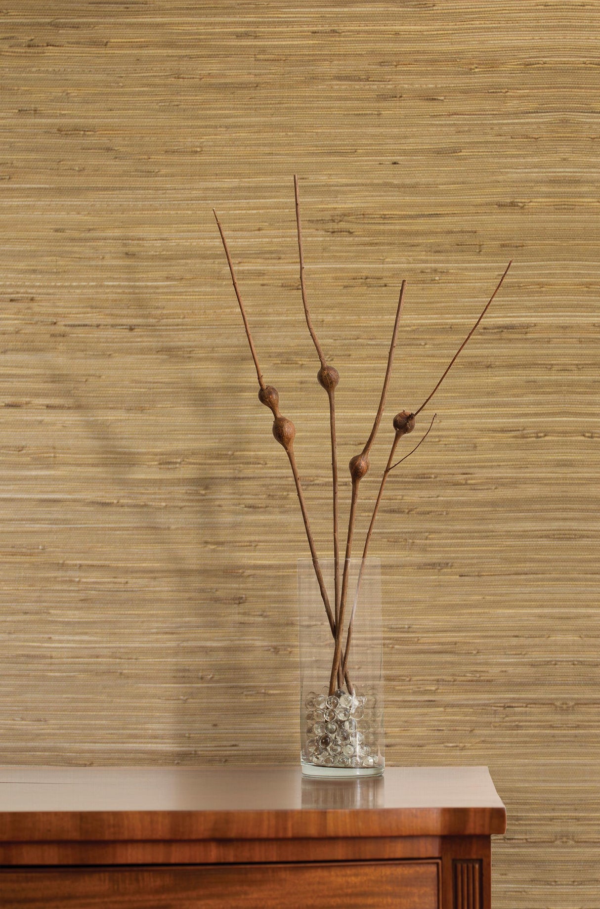 Brewster Home Fashions Kenneth James Jiangsu Grasscloth 53-65622 Taupe Wallpaper