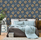 Brewster Home Fashions Midbec Midbec Flowers Blue Wallpaper