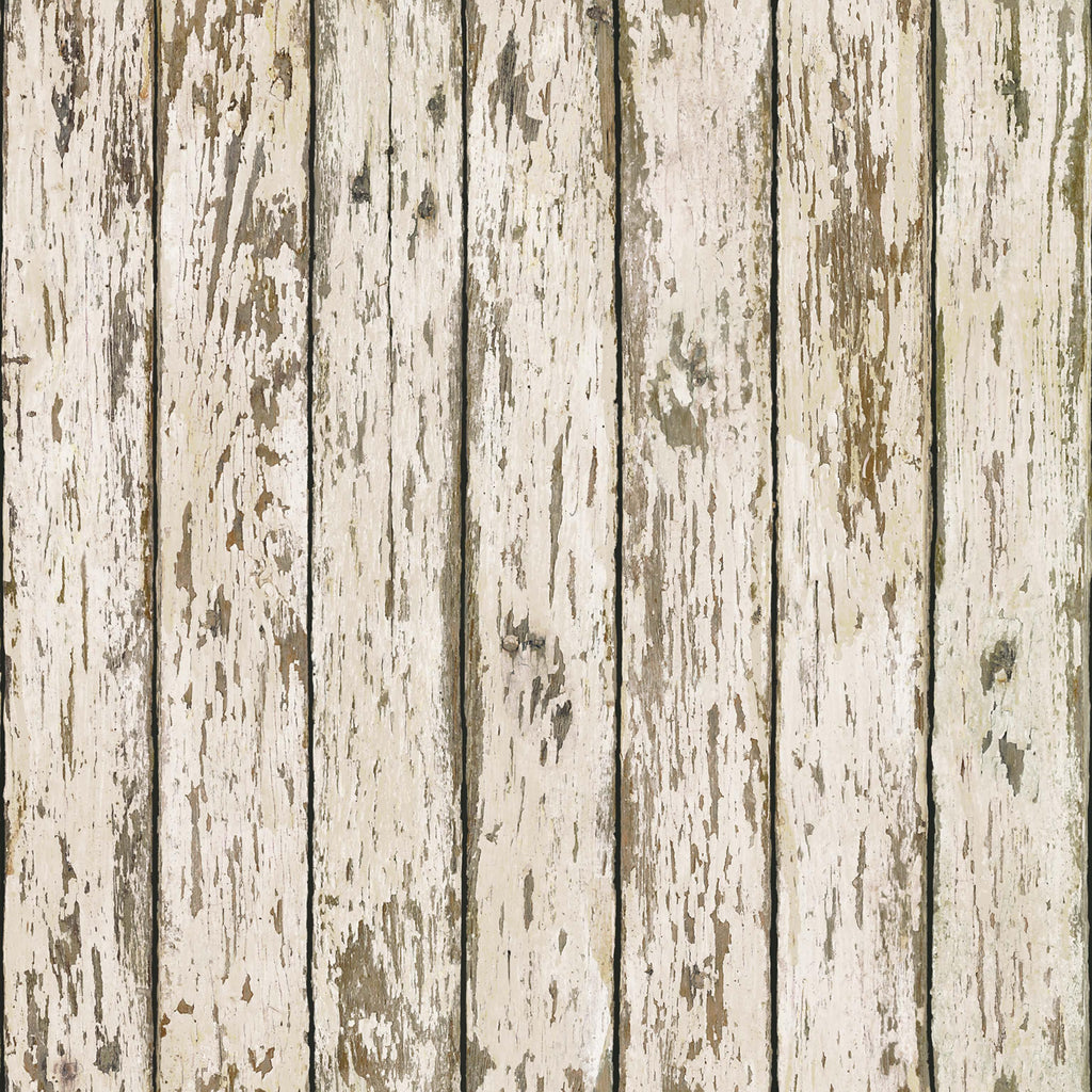 Brewster Home Fashions Harley White Weathered Wood Neutral Wallpaper