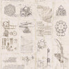 Brewster Home Fashions Schizzi Papiro Beige Sketch Wallpaper