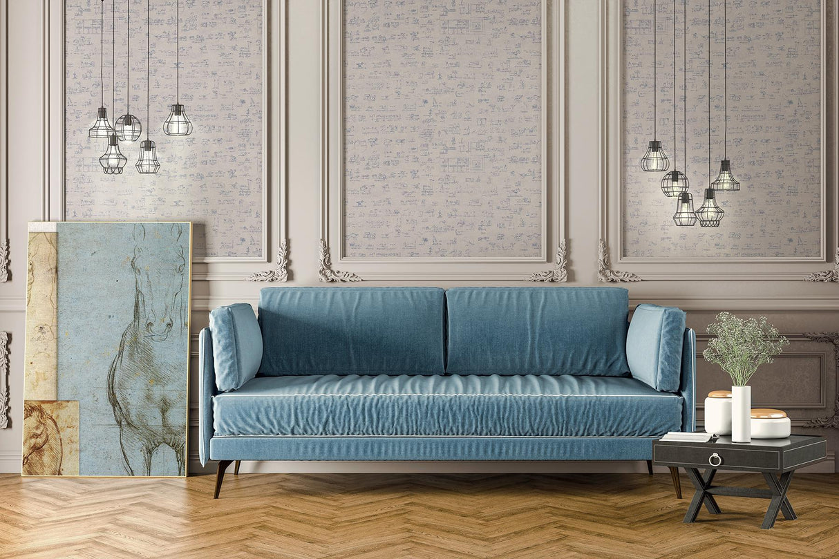 Brewster Home Fashions Sirpi Sirpi Distressed Textures Light Blue Wallpaper