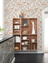 A-Street Prints Bodri Grey Tulip Garden Wallpaper