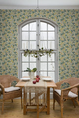 A-Street Prints Ewald Turquoise Garden Vines Wallpaper