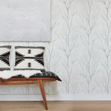Brewster Home Fashions Advantage Bali Trees White Wallpaper