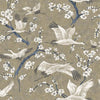 Brewster Home Fashions Airone Gold Crane Wallpaper