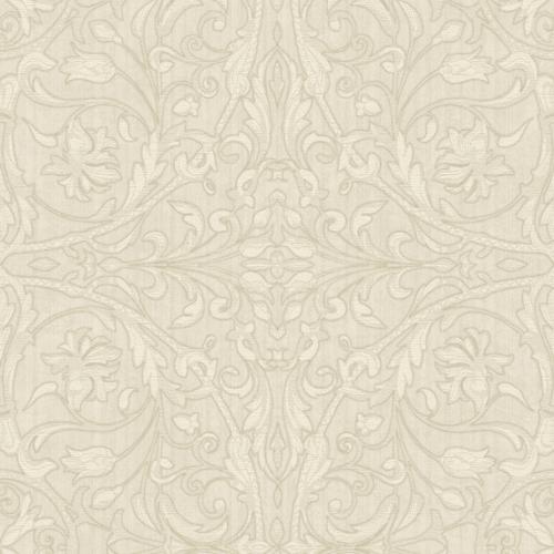Brewster Home Fashions Fenice Beige Scroll Wallpaper