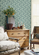 A-Street Prints Robert Aqua Clover Wallpaper