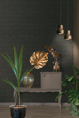 Brewster Home Fashions Peugot Black Geometric Wallpaper