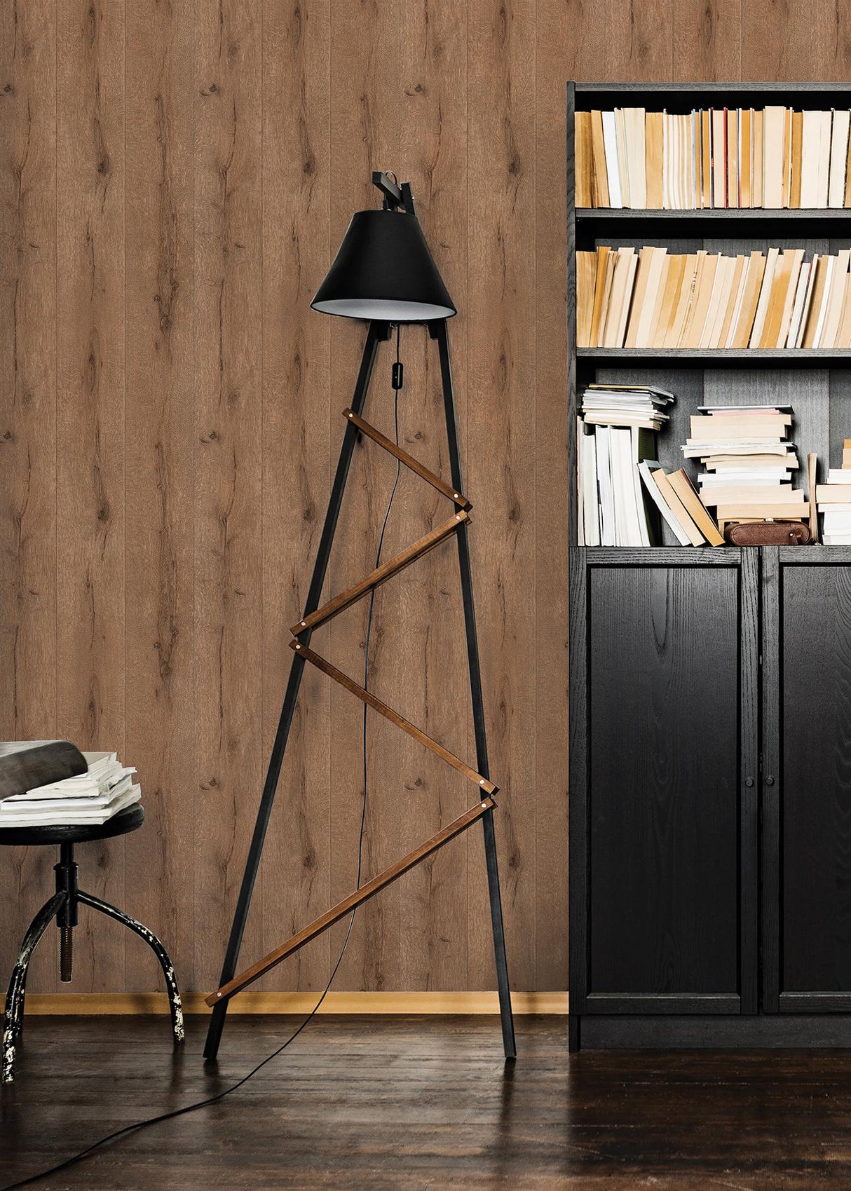 Brewster Home Fashions Advantage Beyond Textures Wood Brown Wallpaper