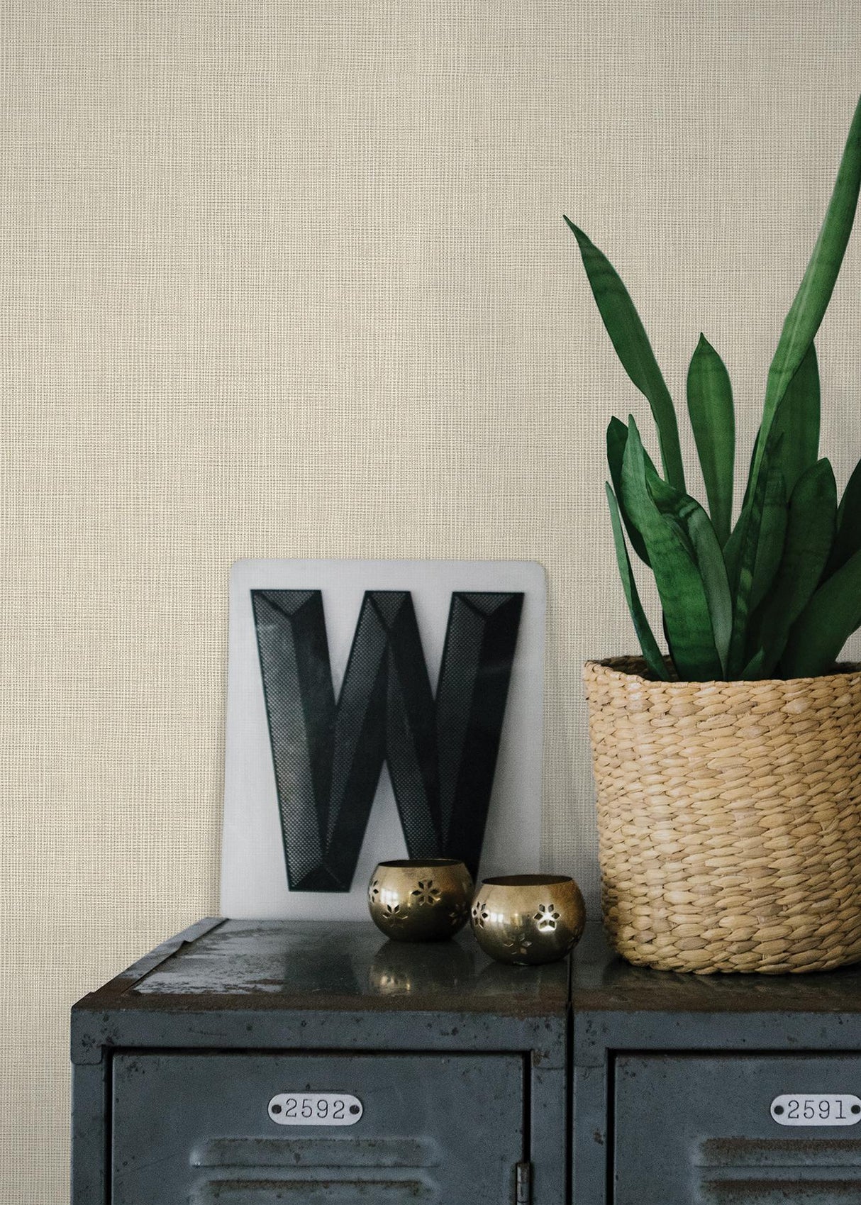 Brewster Home Fashions Advantage Beyond Textures Fabric Textures Bone Wallpaper