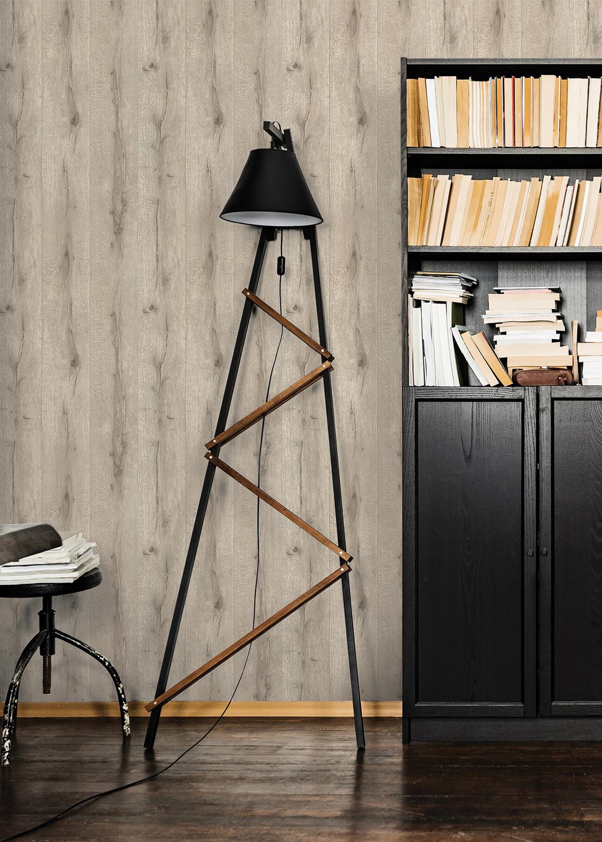 Brewster Home Fashions Advantage Beyond Textures Wood Taupe Wallpaper