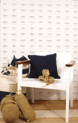 Brewster Home Fashions Esta Home Design Department Marius Sailors Knots Off-White Wallpaper