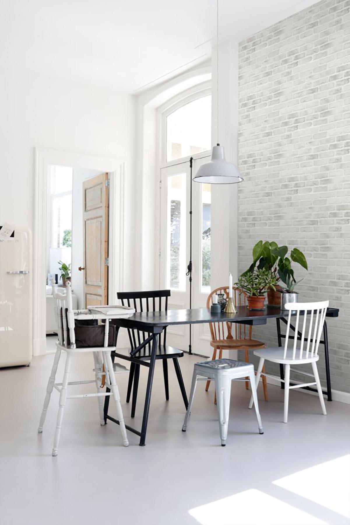 Brewster Home Fashions Esta Home Design Department Burnham Brick Wall Grey Wallpaper