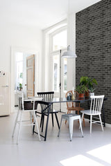 Brewster Home Fashions Esta Home Design Department Burnham Brick Wall Black Wallpaper