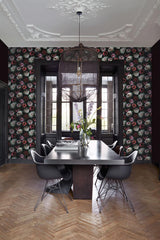 Brewster Home Fashions Esta Home Design Department Contessa Flowers Ruby Wallpaper