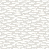 Brewster Home Fashions Chesapeake Flora & Fauna Fish Light Grey Wallpaper