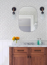 Brewster Home Fashions Chesapeake Flora & Fauna Fish Light Grey Wallpaper