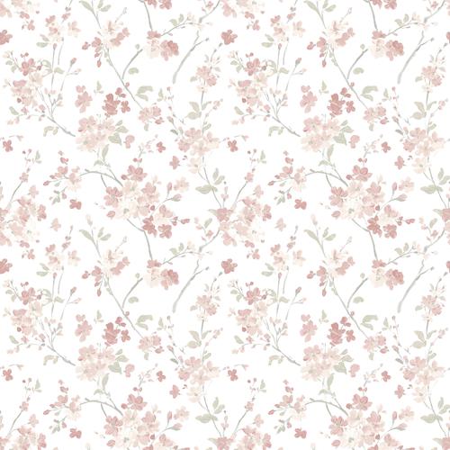 Brewster Home Fashions Chesapeake Flora & Fauna Flowers Rose Wallpaper