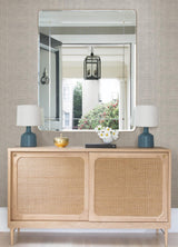 Brewster Home Fashions Chesapeake Flora & Fauna Faux Grasscloth Stone Wallpaper