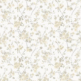 Brewster Home Fashions Chesapeake Flora & Fauna Flowers Light Yellow Wallpaper