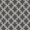 Brewster Home Fashions Quelala Black Ring Ogee Wallpaper