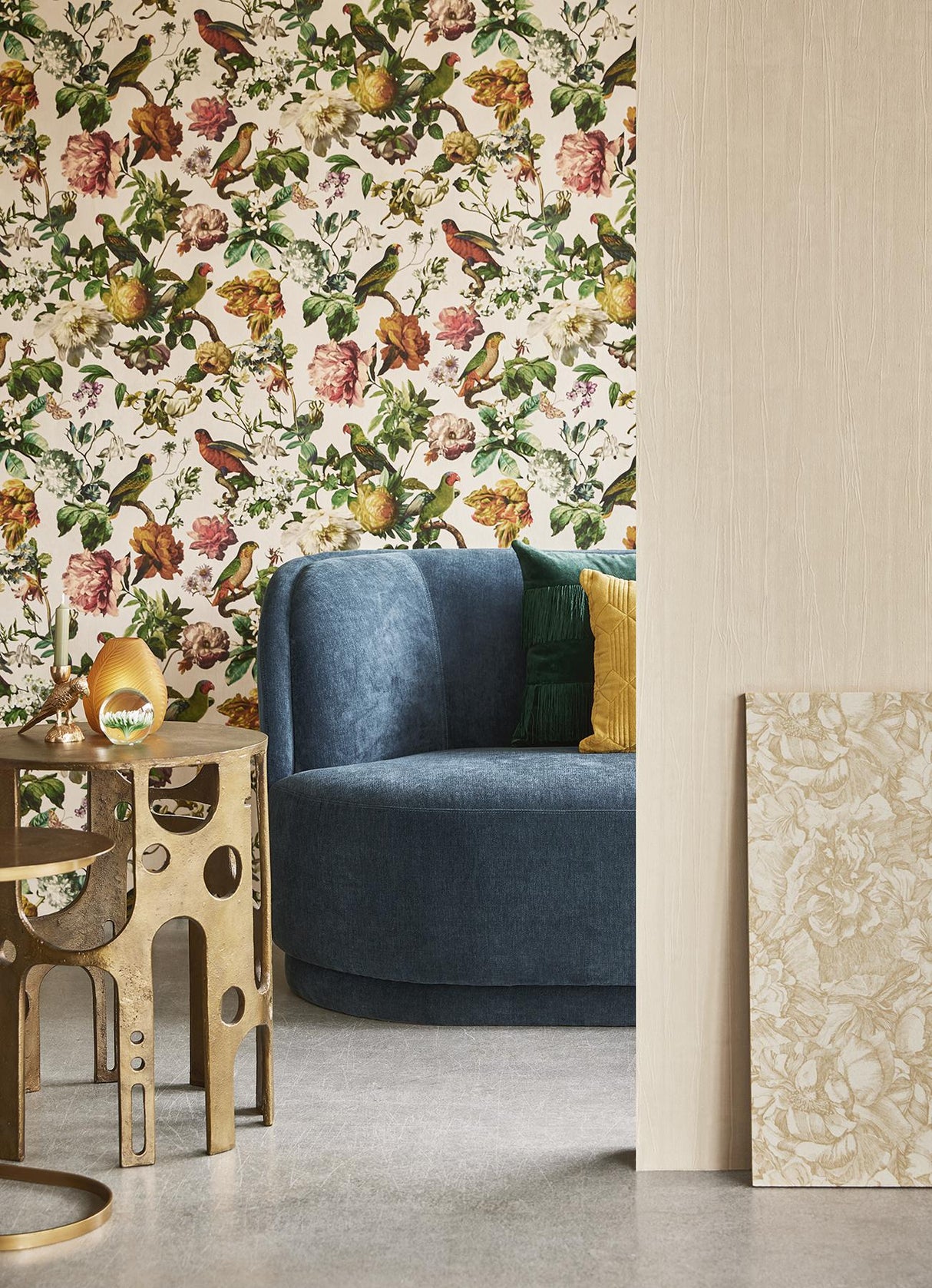 Brewster Home Fashions Eijffinger Museum Birds Cream Wallpaper