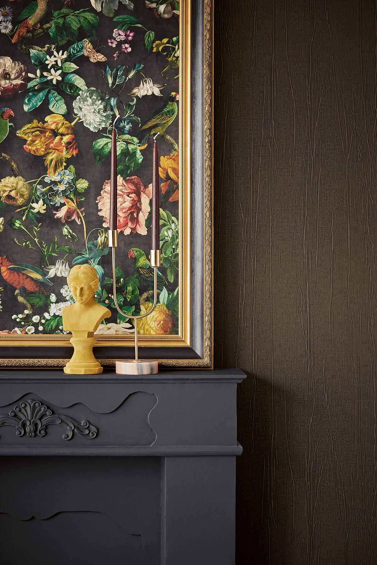 Brewster Home Fashions Eijffinger Museum Birds Black Wallpaper