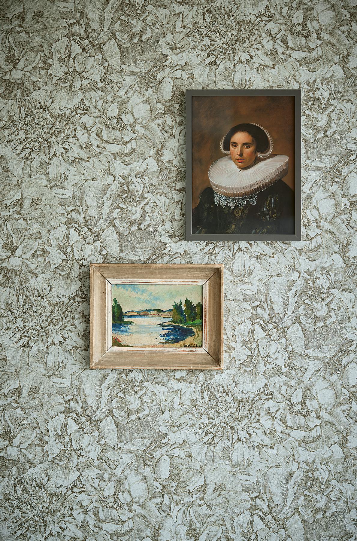 Brewster Home Fashions Eijffinger Museum Flowers Sage Wallpaper