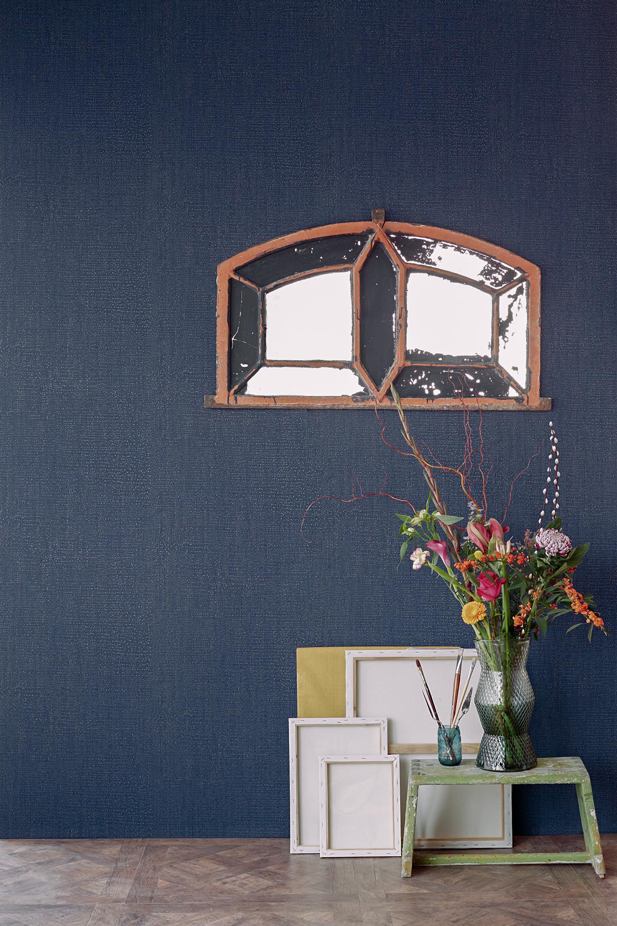 Brewster Home Fashions Eijffinger Museum Polka Dots Indigo Wallpaper