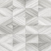 A-Street Prints Stratum Grey Geometric Wood Wallpaper