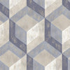 A-Street Prints Clarabelle Blue Rustic Wood Tile Wallpaper