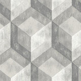 A-Street Prints Clarabelle Grey Rustic Wood Tile Wallpaper