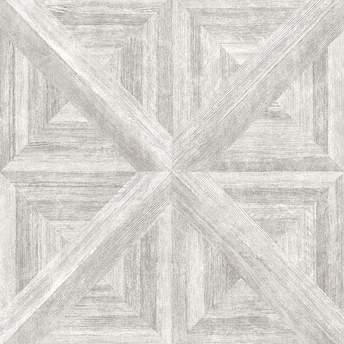 A-Street Prints Carriage House White Geometric Wood Wallpaper