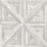 A-Street Prints Carriage House White Geometric Wood Wallpaper