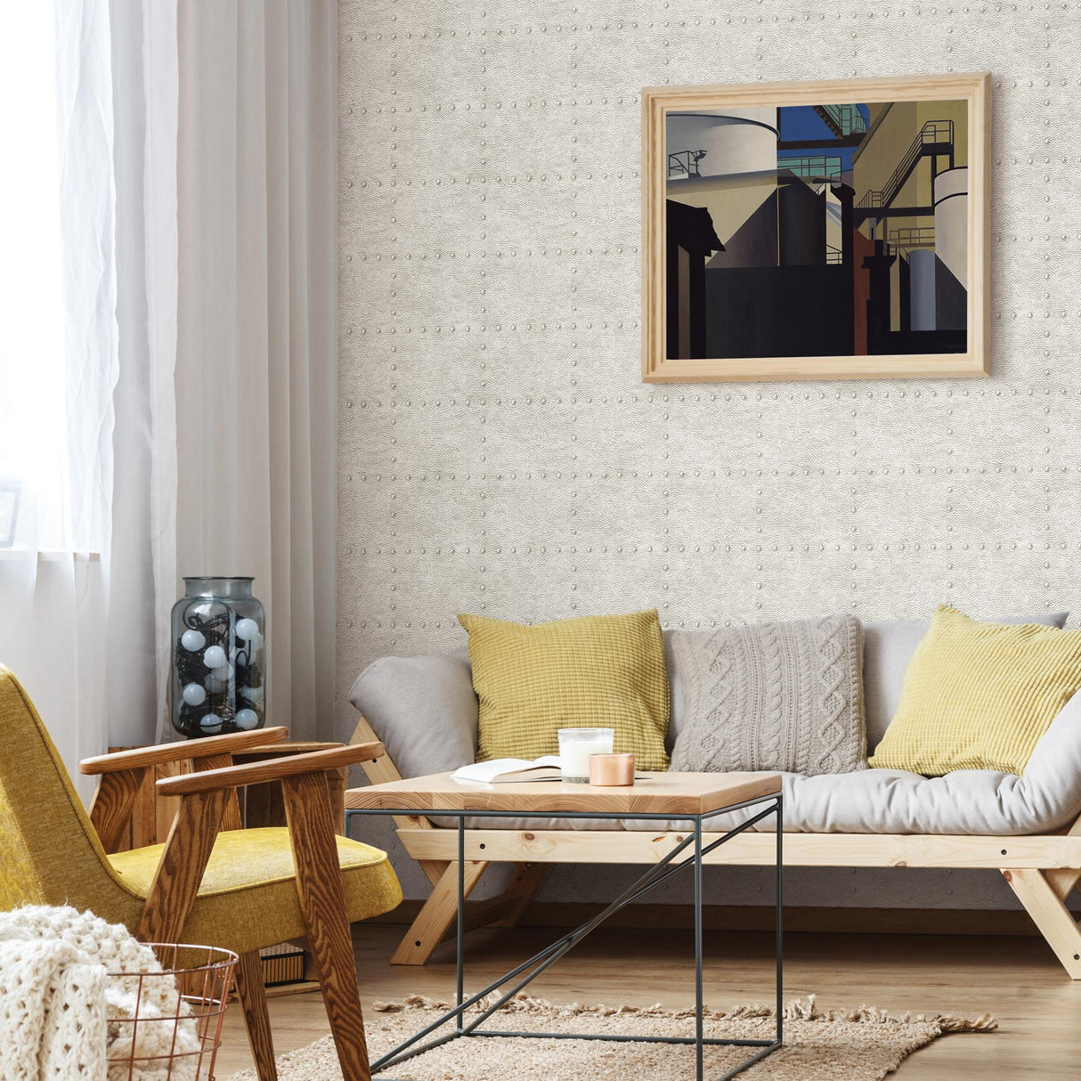 A-Street Prints Trilogy Distressed Textures Ivory Wallpaper