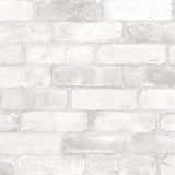 A-Street Prints Rustin White Reclaimed Bricks Wallpaper