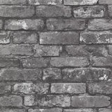A-Street Prints Debs Grey Exposed Brick Wallpaper